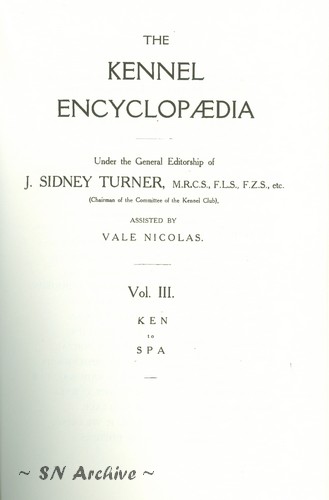 1910 The Kennel Encyclopaedia