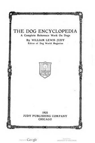 1925 - The Dog Encyclopedia - Judy