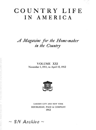 1912 The Country Life Of America