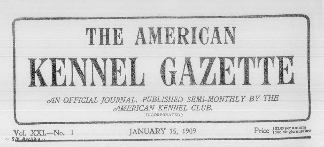 AKC Gazette 15.1.1909